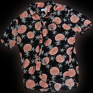 Eighthavenue Men's Short Sleeve Button Up Citrus Hawaiian Shirt